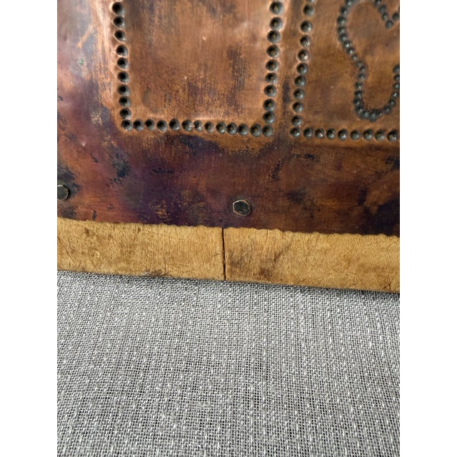 Antique Copper Alphabet Wood Cutting Board For Sale - Image 18 of 18