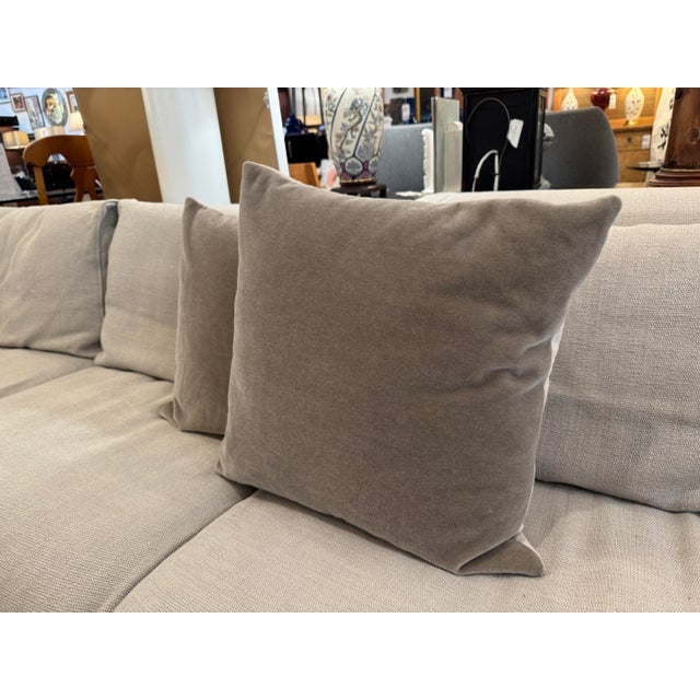 Contemporary Eastern Accents Taupe Throw Pillows, Pair For Sale - Image 3 of 12