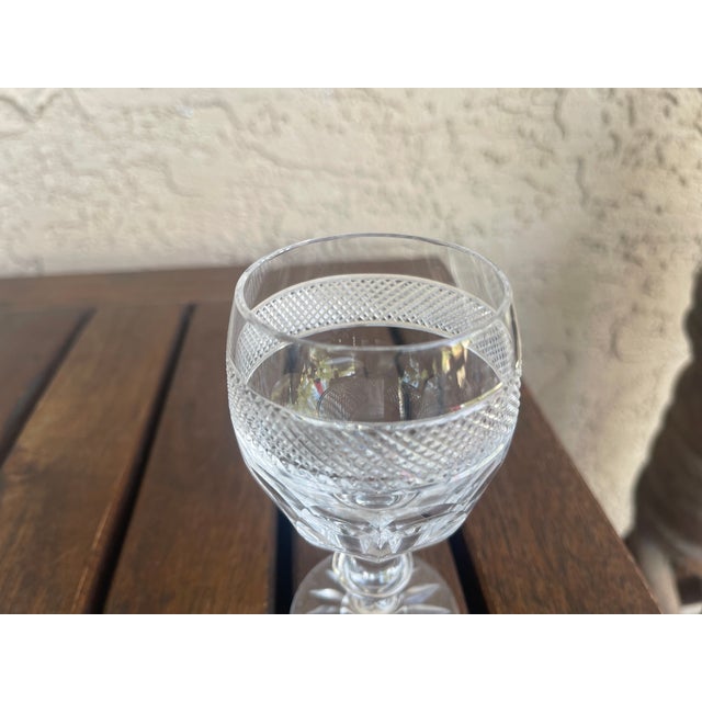 Waterford Crystal Antique Waterford Crystal Colleen Pattern Champagne Coupes Glasses - Set of 7 For Sale - Image 4 of 8