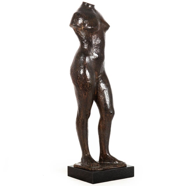 Modern American Modernist Sculpture “Standing Female” by Floyd Tennison Dewitt For Sale - Image 3 of 18