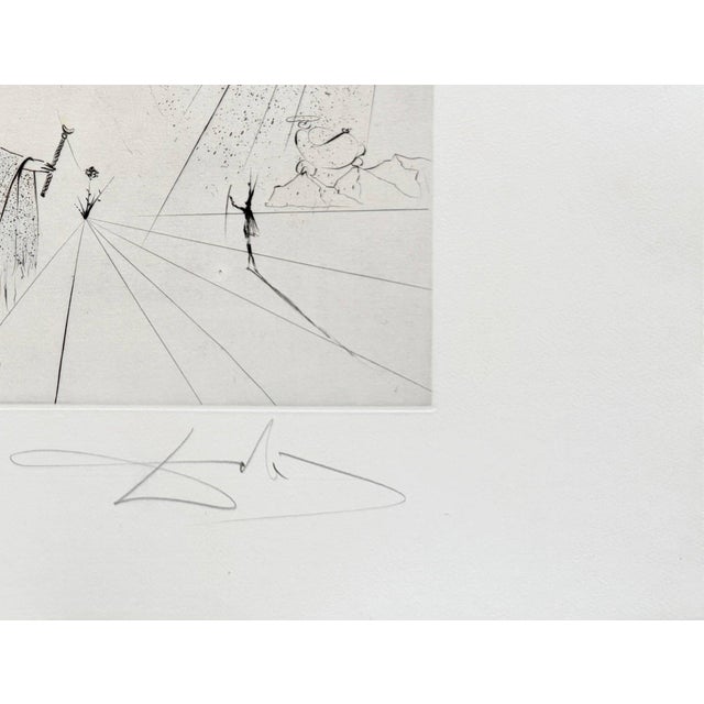 Salvador Dali, Urania, 1971, Hand-Coloured Drypoint Etching, in Flawless conditions. Designed 1970 to 1979