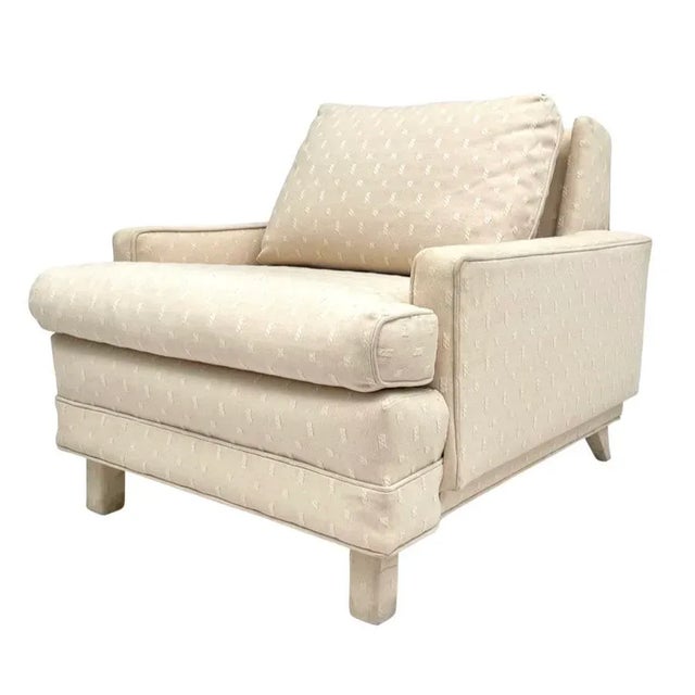 1950's Fully Upholstered Custom Club Lounge Chair For Sale - Image 11 of 13