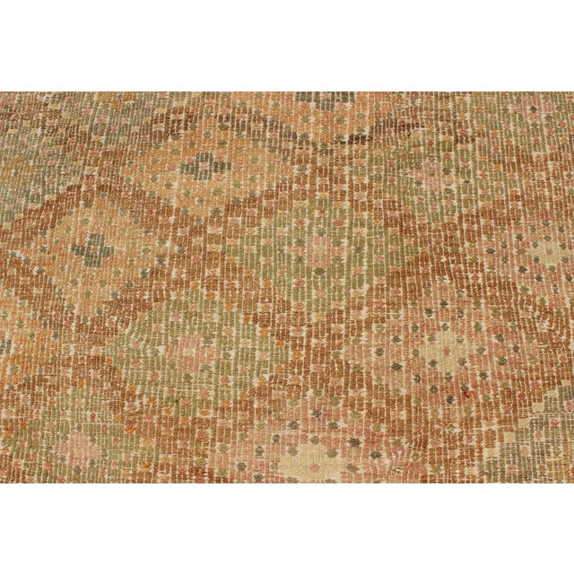 Embroidered Flatweave Kilim Rug From Turkey in Repeating Diamond Design For Sale - Image 10 of 13