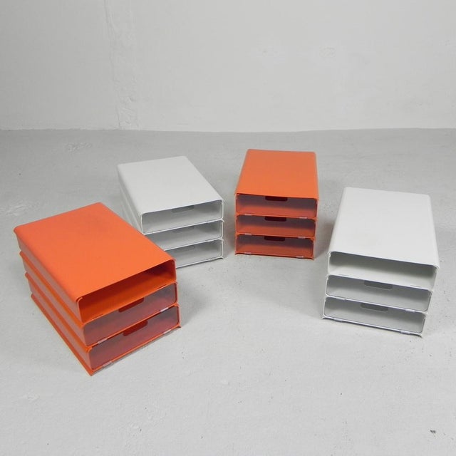 Letter Trays by Giugiaro for Lavatelli, 1970s, Set of 12 For Sale - Image 4 of 18