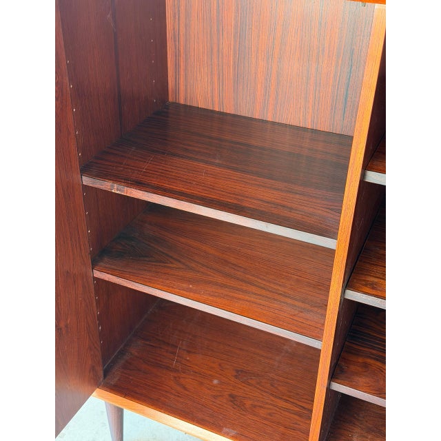 Brown Vintage Danish Rosewood Cabinet by Brouer – Mid Century Modern Scandinavian Storage For Sale - Image 8 of 10