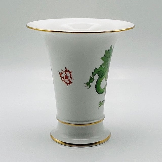 Vintage Green Ming Dragon Vase from Meissen Porcelain, 1950s For Sale - Image 4 of 13