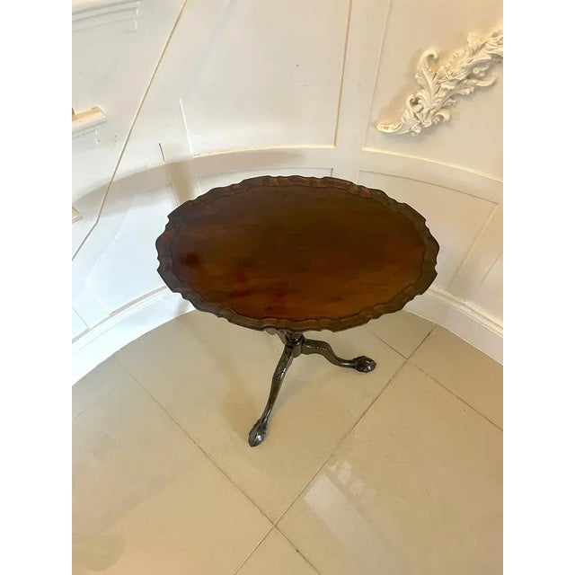 Antique Victorian Carved Mahogany Lamp Table, 1870 For Sale - Image 11 of 13