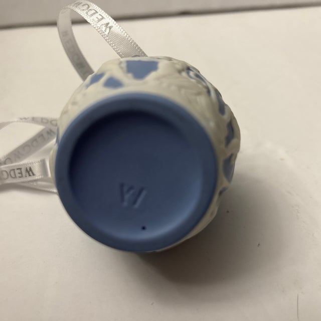 Neoclassical Vintage Wedgwood Blue Jasperware Miniature Portland Vase Holiday Ornament For Sale - Image 3 of 4