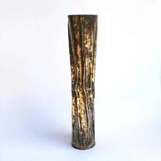 Silver Mid-Century Vase by De Zanett-Pinton for De Zanett For Sale - Image 8 of 8
