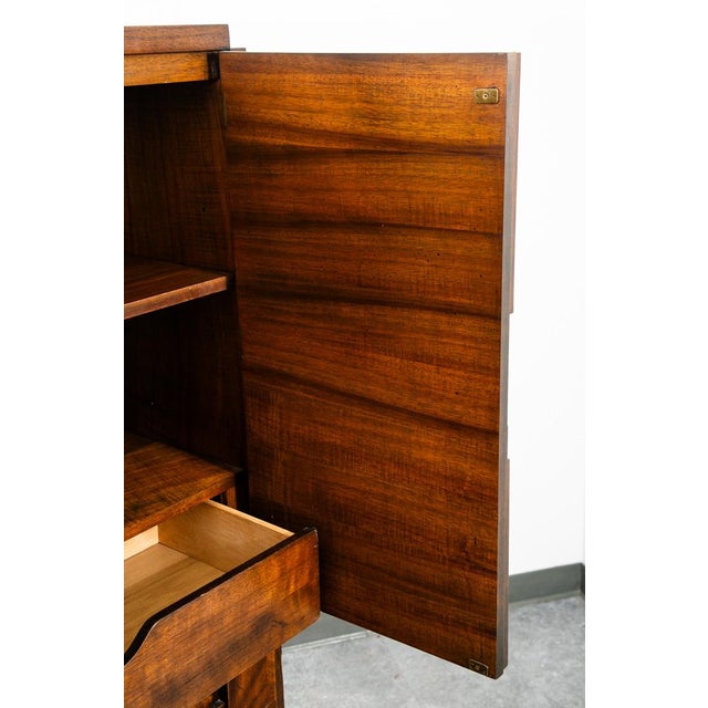 Mid Century Modern Dresser Highboy Lane Mosaic Pueblo Brutalist 5 Drawer Wood For Sale - Image 9 of 13