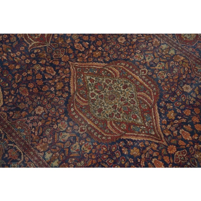 Textile Antique Mohtasham Kashan Rug 4'2'' X 6'6'' For Sale - Image 7 of 11