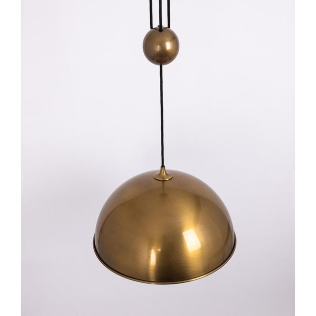Adjustable Counterweight Dark Brass Posa Pendant from Florian Schulz, Germany, 1970s For Sale - Image 6 of 10