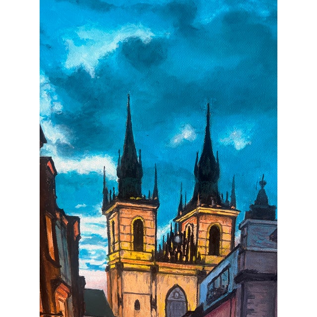 Twilight in Prague – Original Oil Painting For Sale In San Francisco - Image 6 of 10