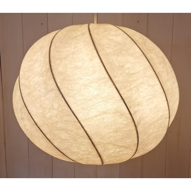 Cream Cocoon Ceiling Lamp by Linus Bopp, 1970s For Sale - Image 8 of 9