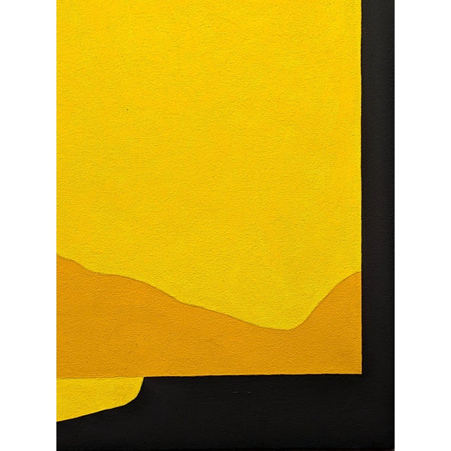 Emmanuel Araujo "Spark" Contemporary Colorful Yellow & Red Geometric Hard-Edge Abstract Painting, 2024 For Sale In Houston - Image 6 of 10