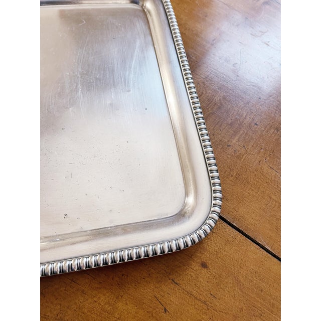 1900 - 1909 Antique Silver Serving Tray From the Schuyler Arms Nyc For Sale - Image 5 of 6
