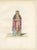 Ecclesiastical Figure in Ceremonial Robes, circa 1400 This elegant hand-colored engraving, plate number 83 from the...