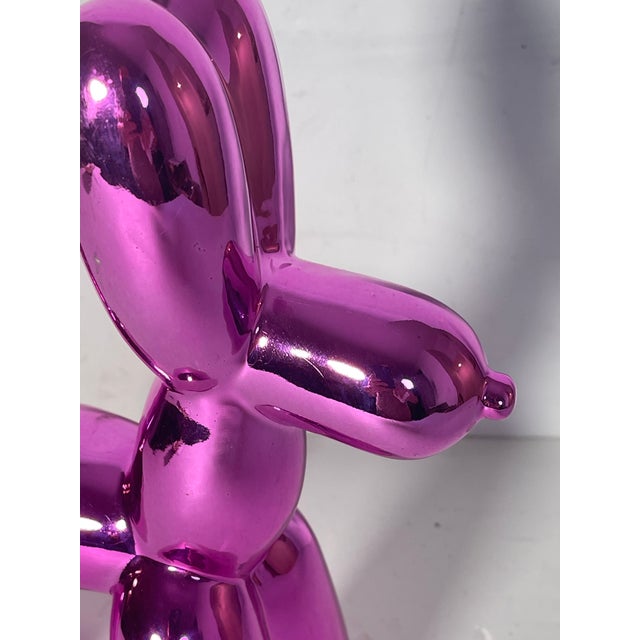 Modern Ceramic Balloon Dog Figurine Purple For Sale - Image 3 of 4