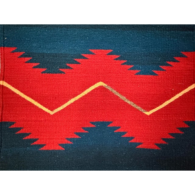 1ft 11in × 3ft 7in Southwestern Flat Weave Zigzag Area Rug For Sale - Image 10 of 12