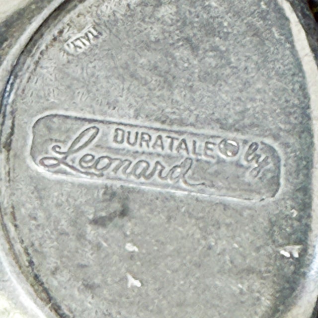 Mid-Century Modern Vintage 1970s Italian Pewter Horn Mug Tankard by Duratale Leonard For Sale - Image 3 of 3