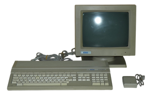 American Atari ST1040 Monochrome Monitor and Mouse, 1980s, Set of 3
