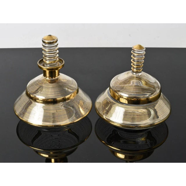 1930s Art Deco Glass Vanity Set from De Rupel Boom, 1930s, Set of 2 For Sale - Image 5 of 7