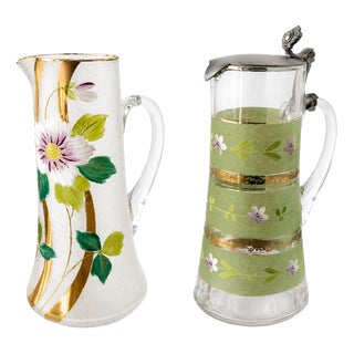 Vintage Molded Glass Mugs, Set of 2 For Sale