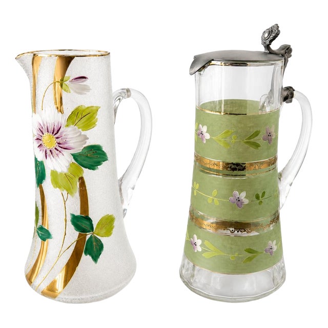 Vintage Molded Glass Mugs, Set of 2 For Sale