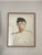 Beautiful portrait in watercolor, signed by artist in upper right. Beautiful light wood frame.