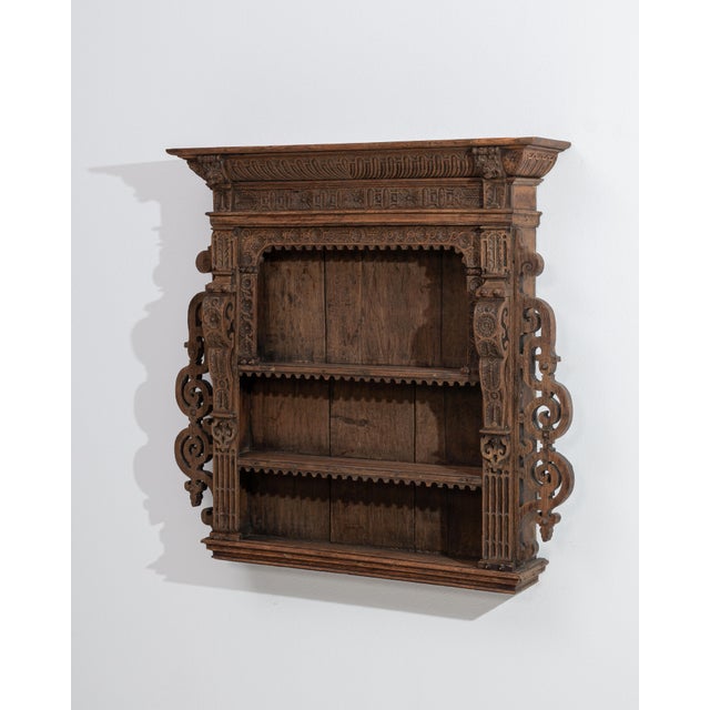 19th Century Belgium Renaissance Brown Wood Bookcase For Sale - Image 10 of 15