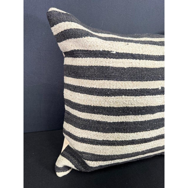 Turkish Hemp Pillow Cushion Natural Beige Black Cushion Cover 20"x20" #30624 Enhance your home decor with our Kilim Pillow...