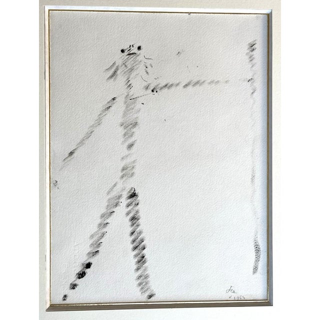Jean Cocteau, Harlequin with a Spear, Original Signed Drawing For Sale - Image 4 of 4