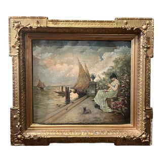 Late 18th Century Rococo Painting by A. Calagna For Sale