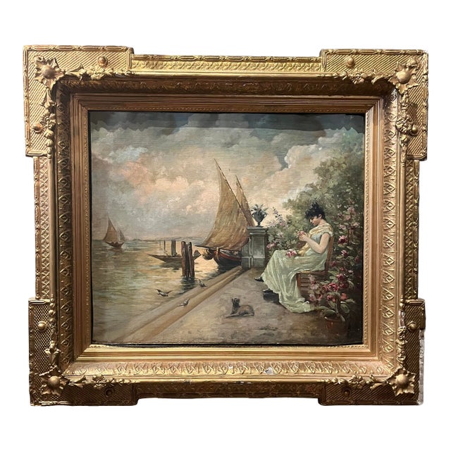 Late 18th Century Rococo Painting by A. Calagna For Sale