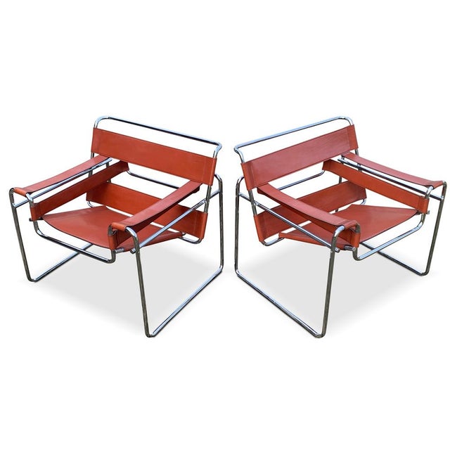 Wassily B3 Armchair in Chrome and Tan Leather from Marcel Breuer For Sale - Image 4 of 12