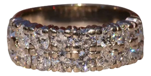 The Hedges Lane: Double Wide Diamond Band in White Gold