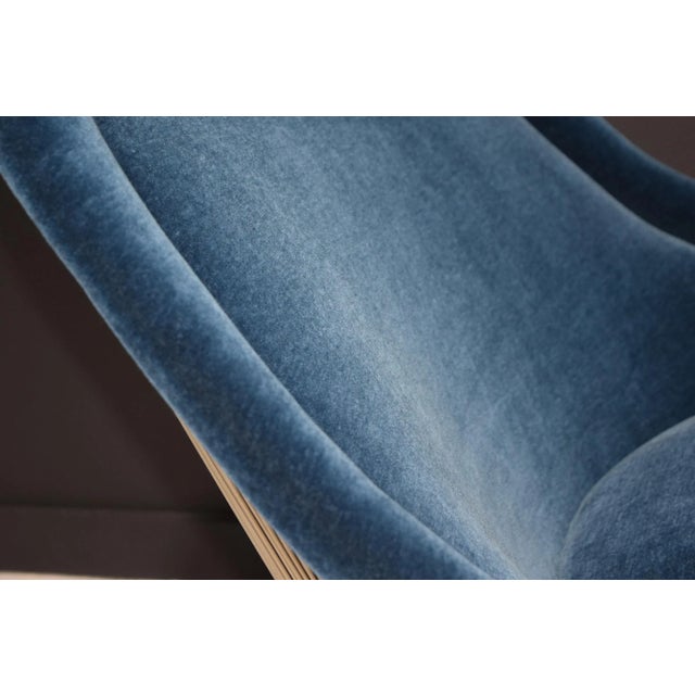 Blue Mid-20th Century Pair of Easy Chairs by Warren Platner for Knoll in Blue Mohair For Sale - Image 8 of 9