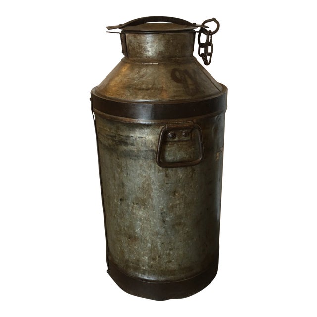 Antique Original Metal Milk Can Chairish