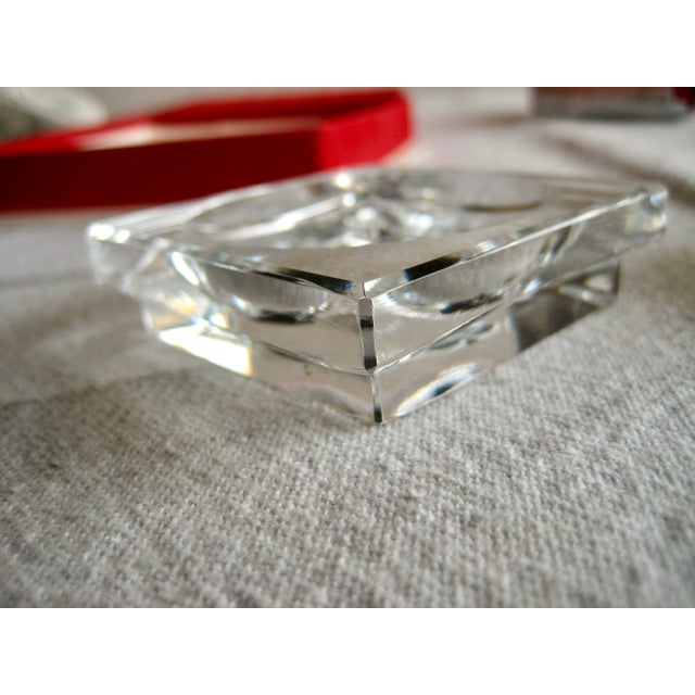 Transparent 1960s Baccarat Crystal Paying Card Symbols Nuts Dish For Sale - Image 8 of 10