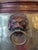 Antique French Copper and Brass Jardiniere With Crest and Lion Head Handles For Sale - Image 10 of 12