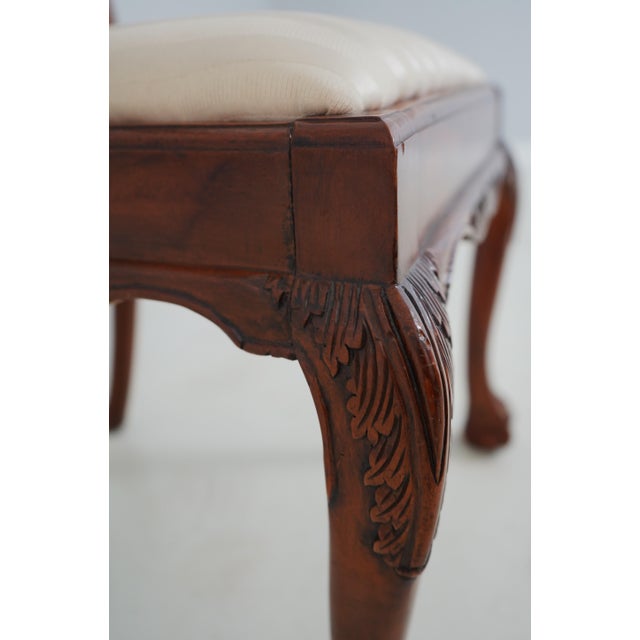 Carved Mahogany Chippendale Style Chair W. Claw Feet For Sale - Image 17 of 18