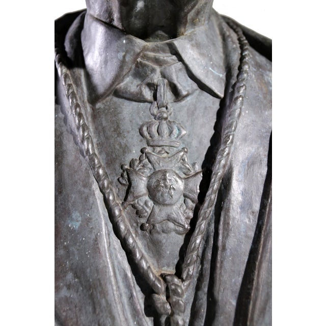 1920s Frantz Vermeylen, Order of Knighthood Bust, 1921, Bronze For Sale - Image 5 of 15