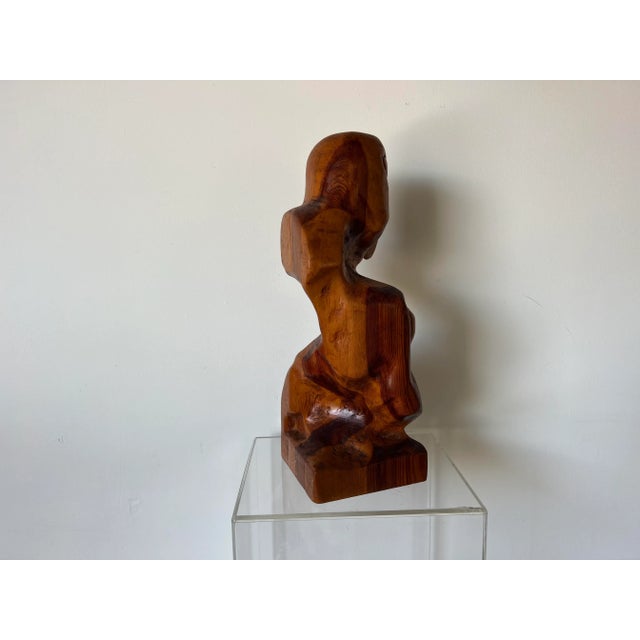 70's Vintage Mid Century Abstract Biomorphic Carved Wood