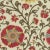 Sample- Schumacher Fergana Embroidery Print Fabric in Teak For Sale