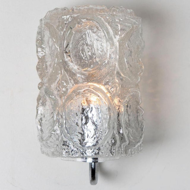 Clear Chrome Glass Wall Light by Helena Tynell for Limburg, 1960 For Sale - Image 11 of 18