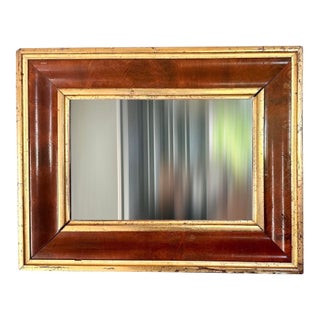 19th Century American Empire Mahogany and Gilt Ogee Wall Mirror. For Sale