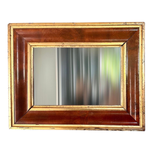 19th Century American Empire Mahogany and Gilt Ogee Wall Mirror.
