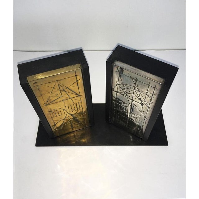 Italian Bronze Abstract Sculptures by Walter Valentini, 1980, Set of 2 For Sale - Image 4 of 18