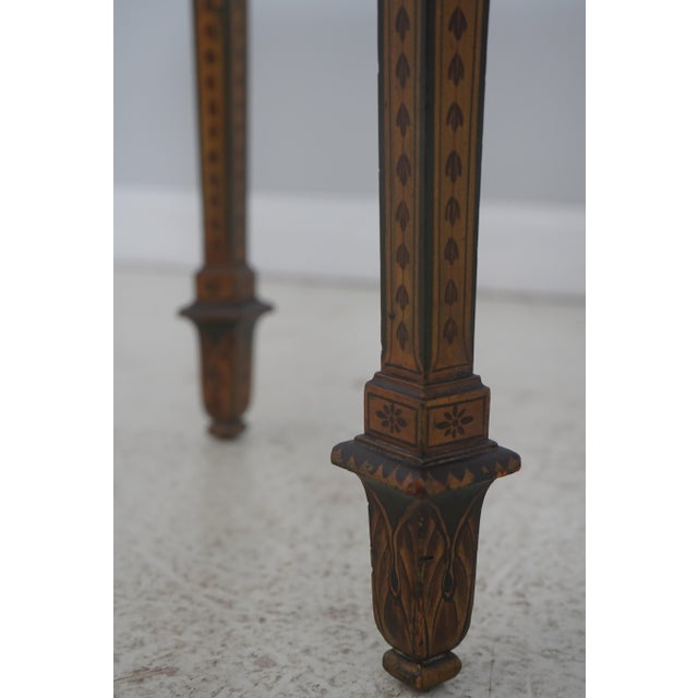 Wood Adams Paint Decorated Vintage Console Hall Table For Sale - Image 7 of 14