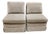 Baker Furniture Newly Re-Upholstered Armless Slipper Chairs in Velvet Chenille -a Pair For Sale